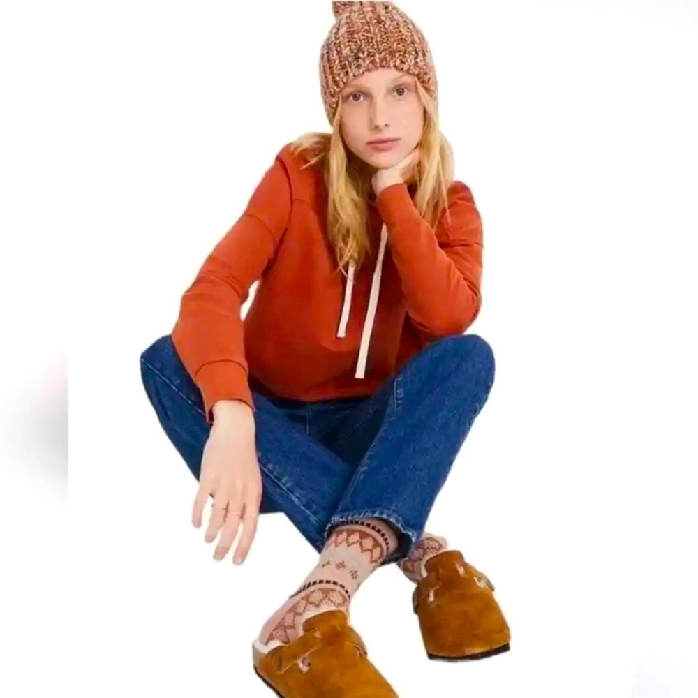Madewell Rust Orange Pullover Hoodie